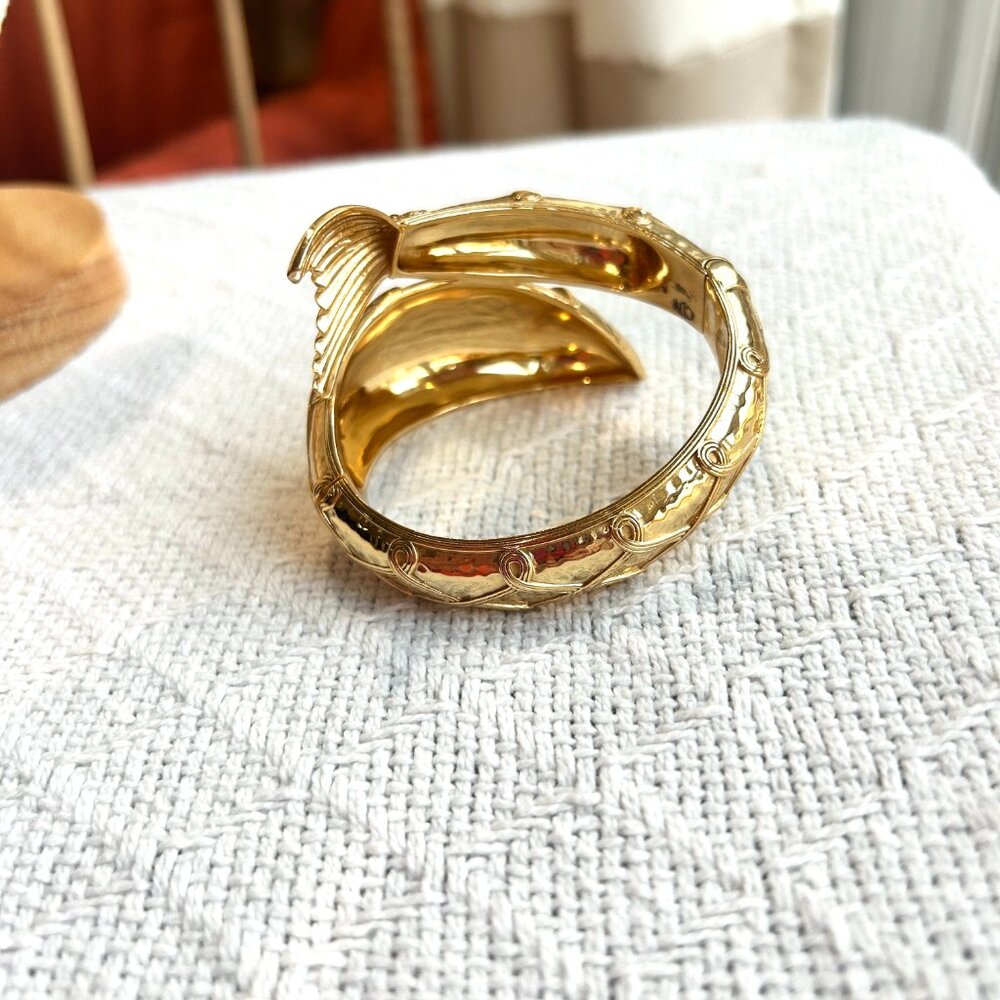 Capucine de Wulf Poisson gold hinged cuff size S/M - Picture 5 of 5